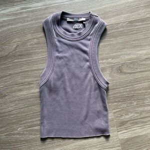 KITH Women’s Crop Tank Top With Embroidered Logo Sz XS Purple